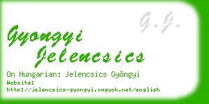 gyongyi jelencsics business card